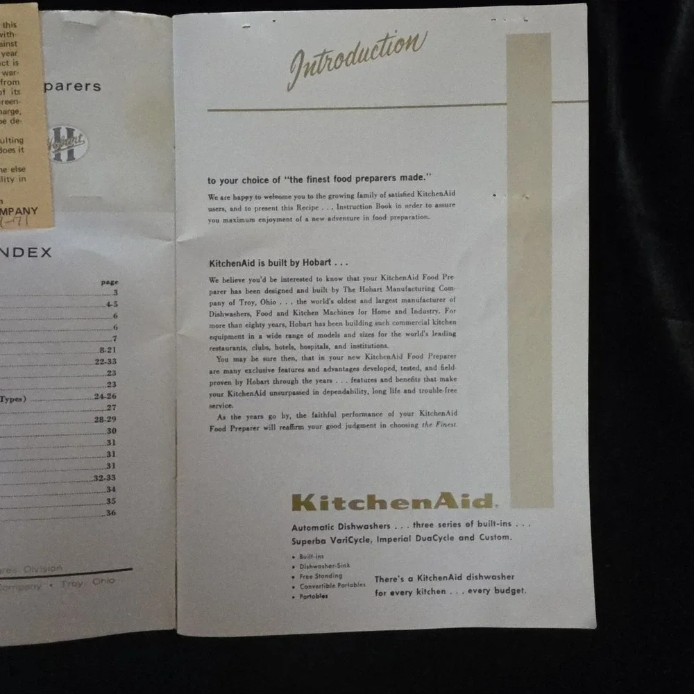 1965 KitchenAid Golden Anniversary Recipes & Instructions Booklet